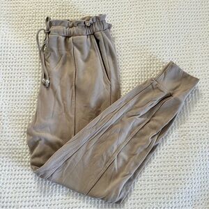 Tan Drawstring Jogger Pants
